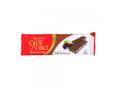 9 DE ORO OBLEA CHOCOLATE C/ VAINILLA 28X100