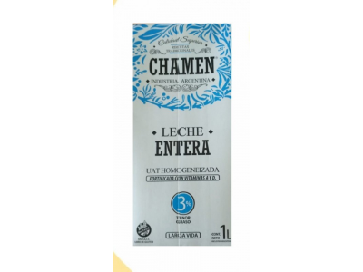 LECHE CHAMEN ENT 8 X 1LT