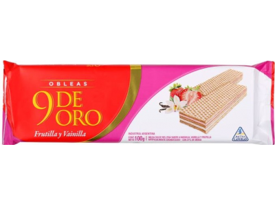 9 DE ORO OBLEA FRUT/NAR28 X100