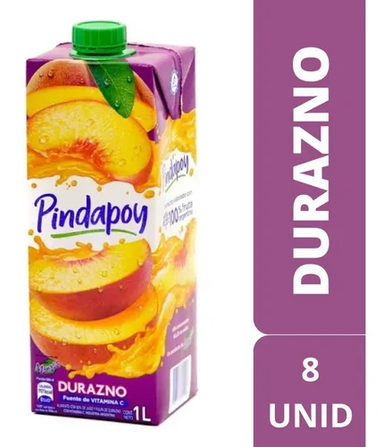 JUGO PINDAPOY DURAZNO 8X1 LT